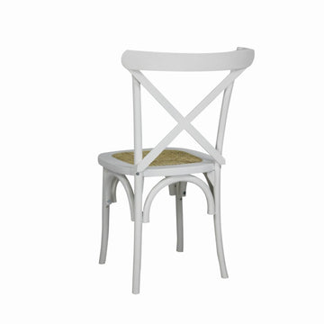 Cassis Traditional X-Back Wood Rattan Dining Chair - JONATHAN Y